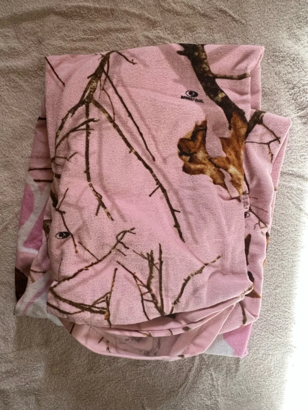 Pink Camouflage Mossy Oak Beach Towel